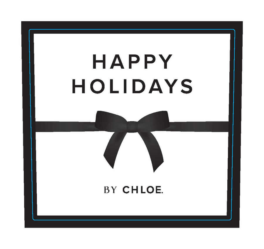 Chloe Bottle Labels - Claret - Happy Holidays