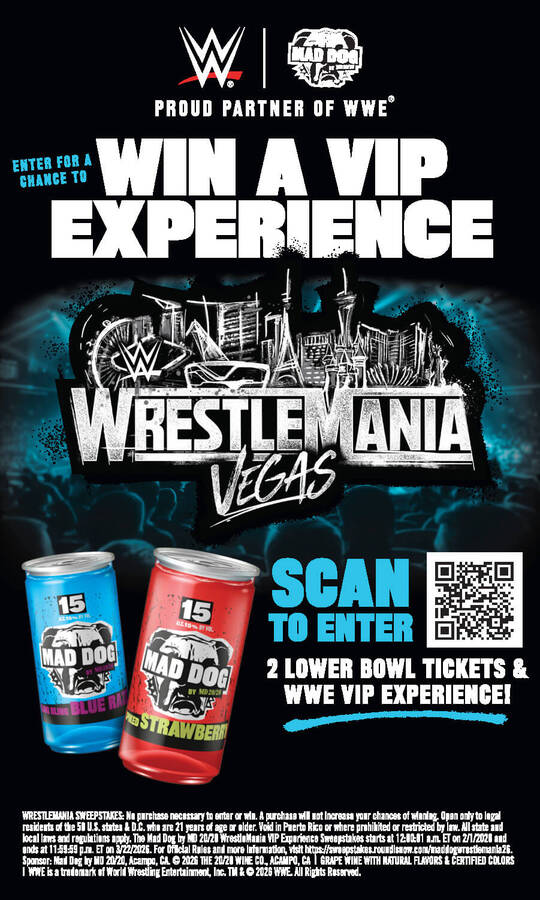Mad Dog WrestleMania Sweepstakes Cooler Cling