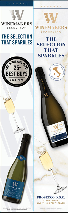 Winemakers Classic Sideburn - Brut (x1) & Reserve Prosecco (x1)