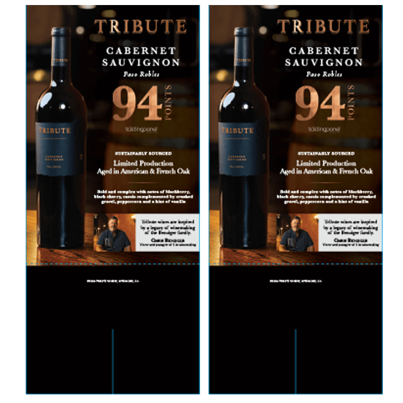 Tribute 94 Point Table Tent - Cabernet Sauvignon