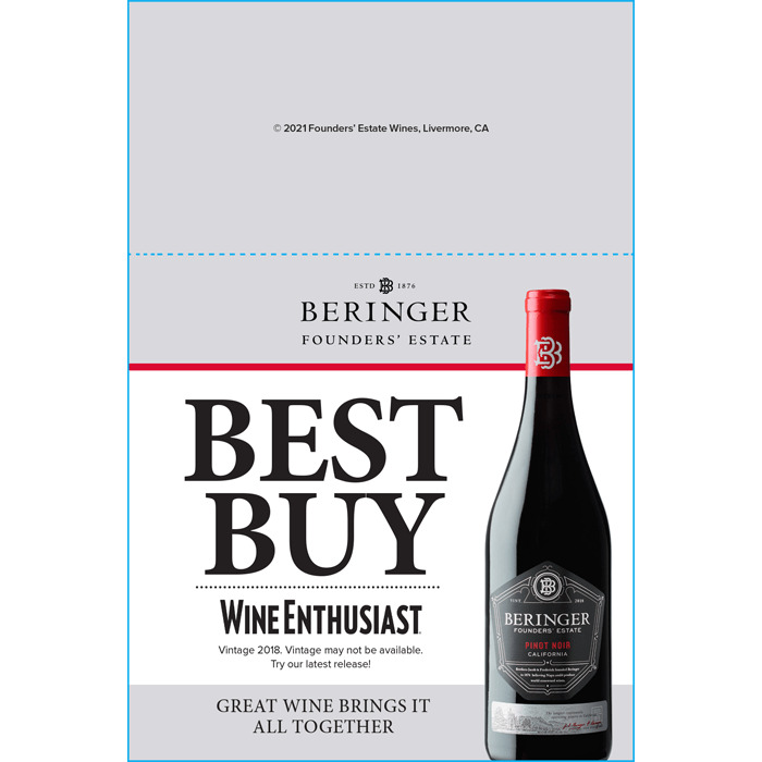 Beringer Founders Estate Best Buy- Wine Enthusiast Shelf Talker