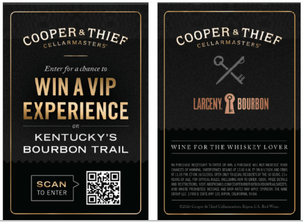 Cooper & Thief Bourbon Trail Sweepstakes VIP String Bottle Necker