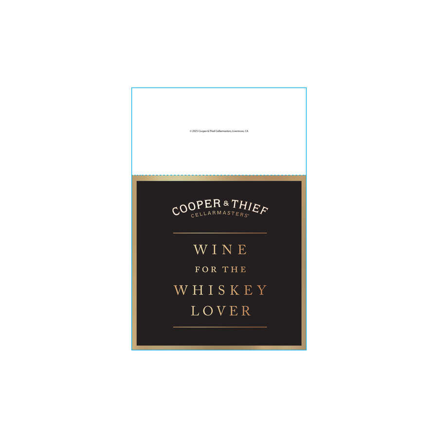 Cooper & Thief Wine for the Whiskey Lover Double Sided Shelf Talker - Cabernet Sauvignon - Red Blend