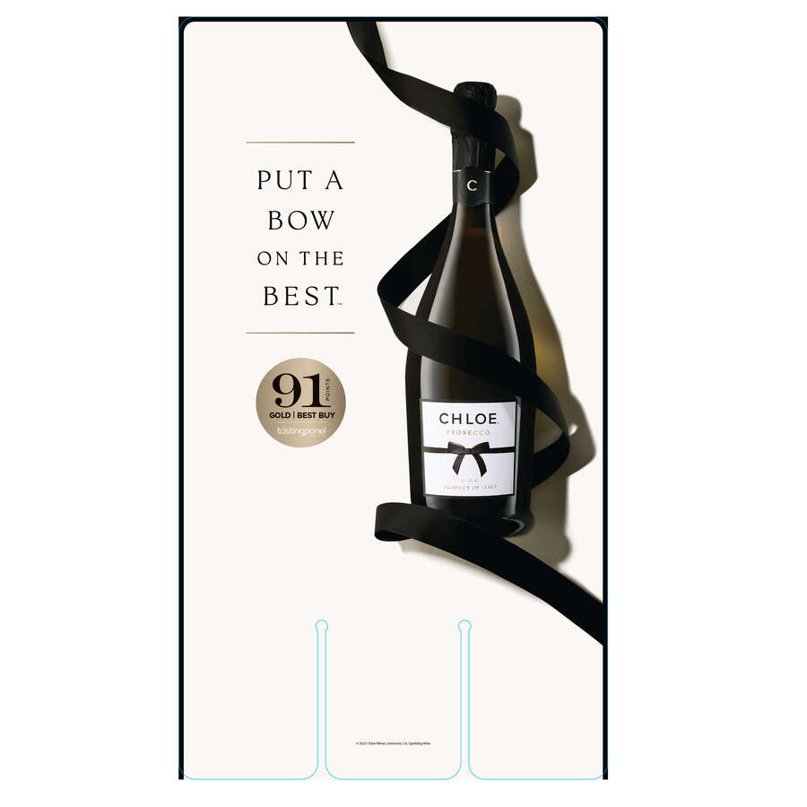 Chloe Put A Bow On The Best Case Card 13.5 x 24 - 91 Pt - Prosecco Consolidator Inventory