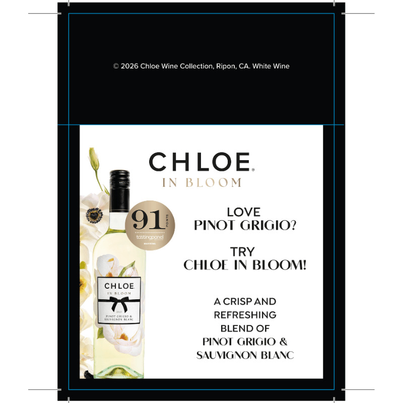 Chloe in Bloom Love This Shelf Talker - Pinot Grigio