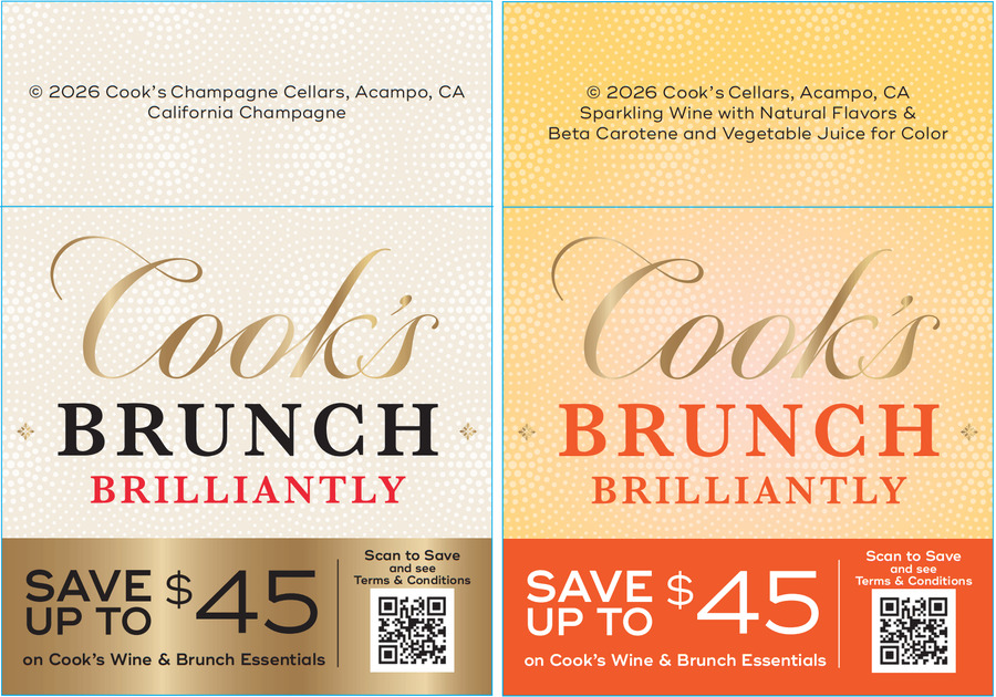 Cook's Brunch Double Sided Shelf Talker