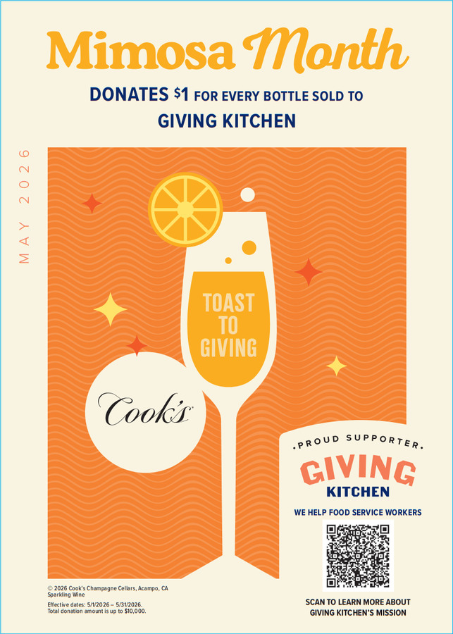 Cook's Mimosa Month Menu Insert