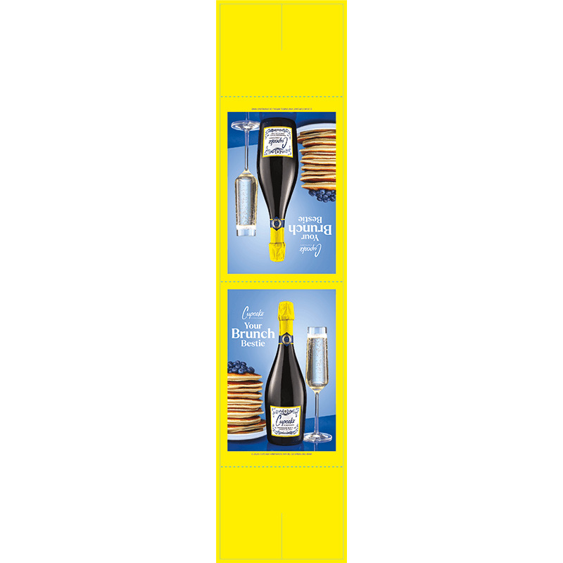 Cupcake Brunch A-Frame Table Tent - Prosecco