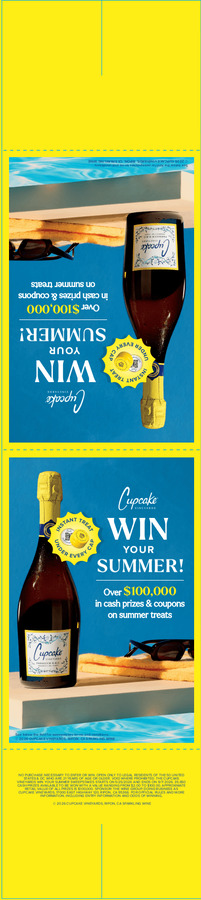 Cupcake Win Your Summer Table Tent - Prosecco