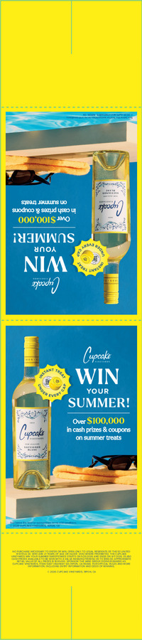 Cupcake Win Your Summer Table Tent - Sauvignon Blanc