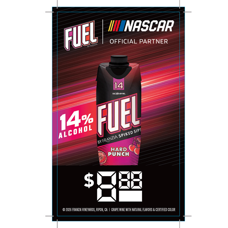 Fuel 2026 Nascar Flow Crazy 8 Cooler Cling - Hard Punch