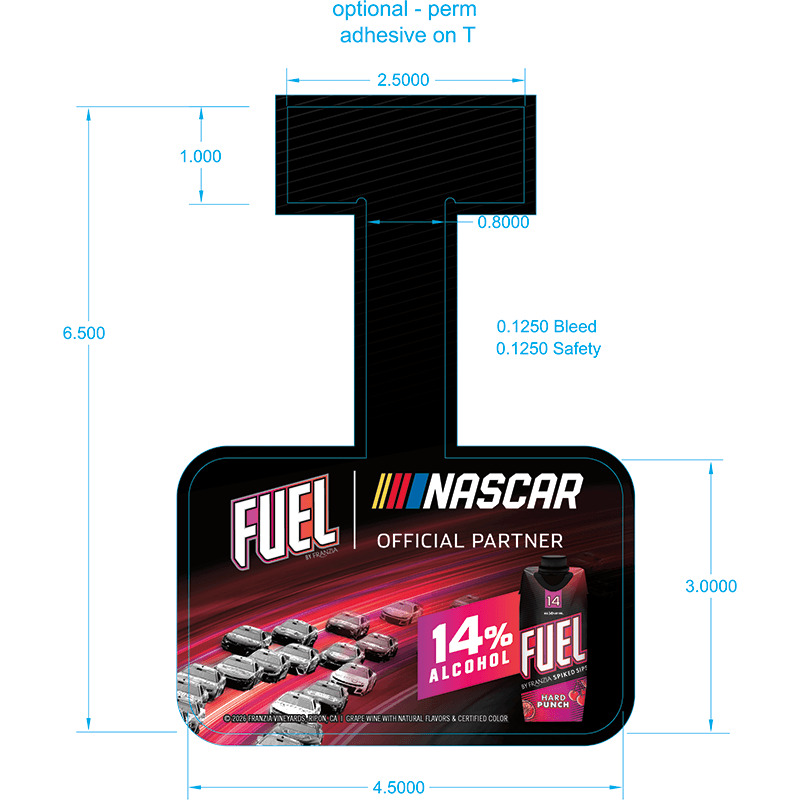 Fuel 2026 Nascar Flow Shelf Wobbler - Hard Punch
