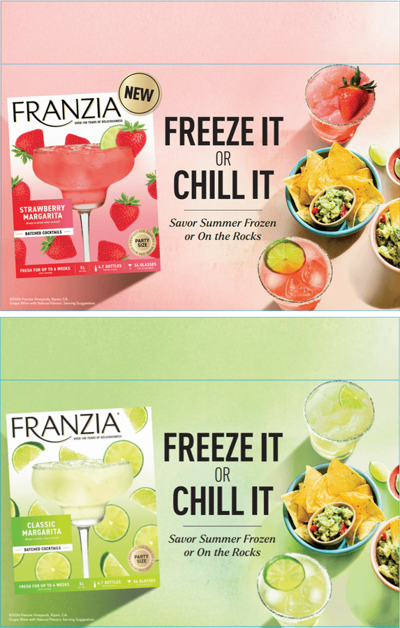 Franzia Margarita Season Double Sided Case Talker