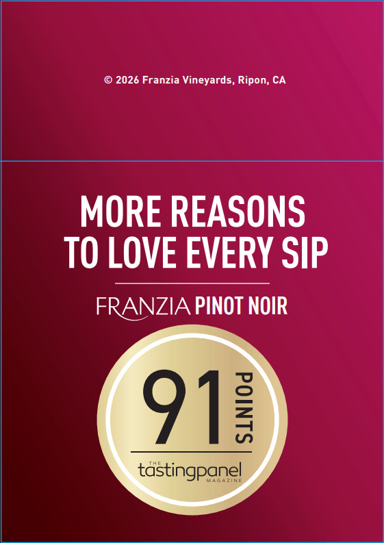 Franzia Tasting Panel Shelf Talker - Pinot Noir