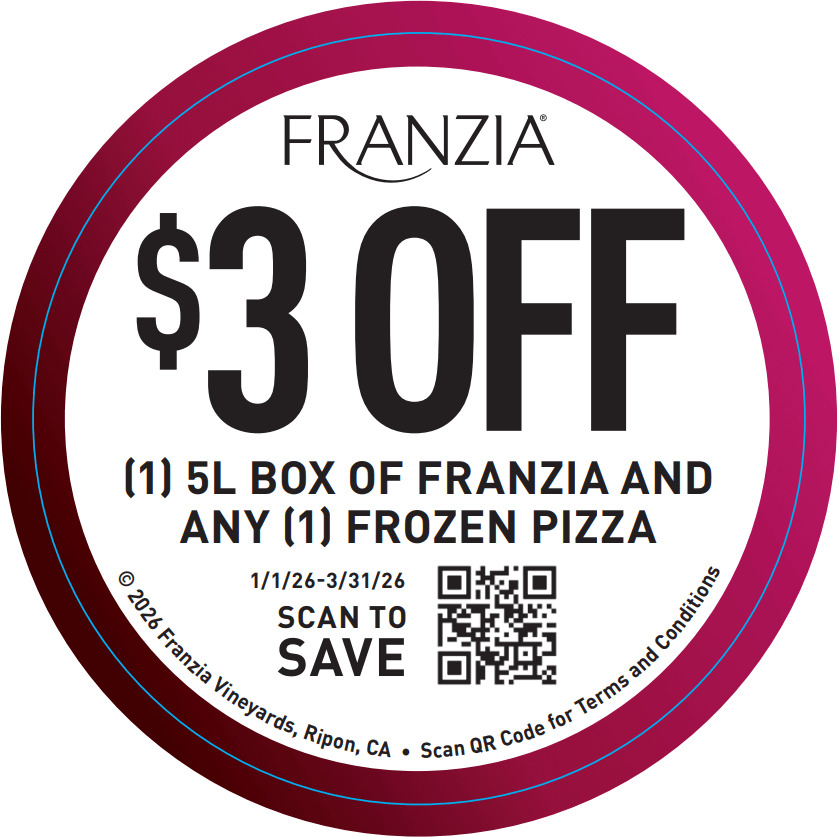 Franzia Gameday Round Sticker