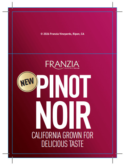 Franzia Pinot Noir Shelf Talker