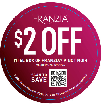 Franzia Pinot Noir Round Sticker