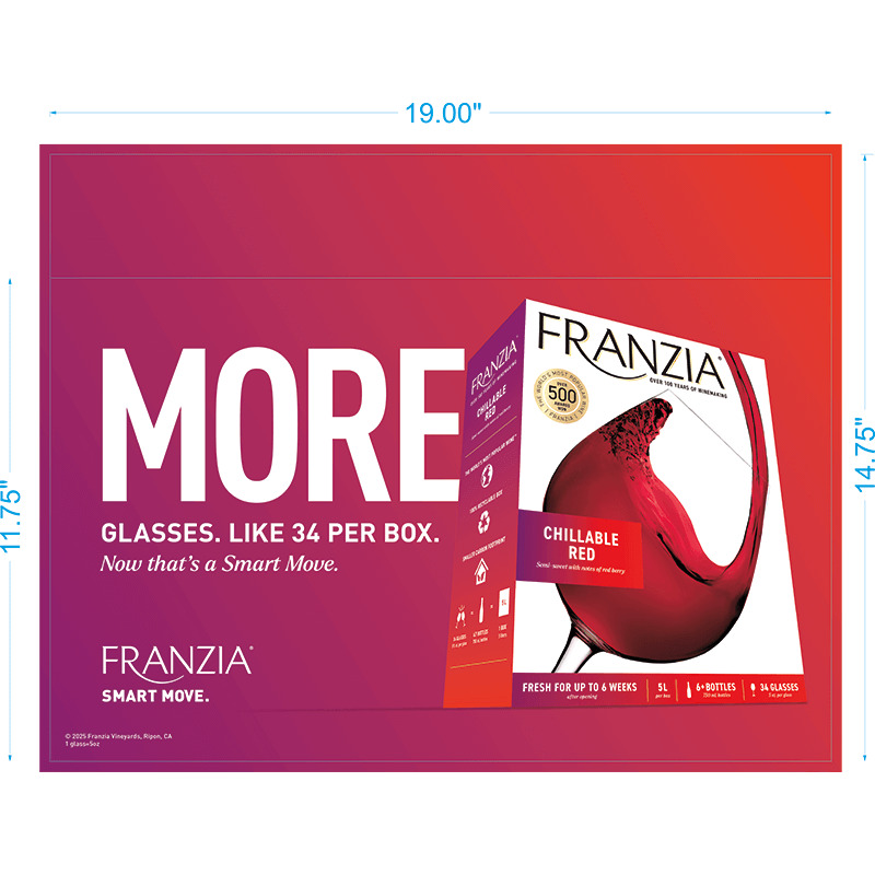 Franzia Smart Move Case Talker - Chillable Red