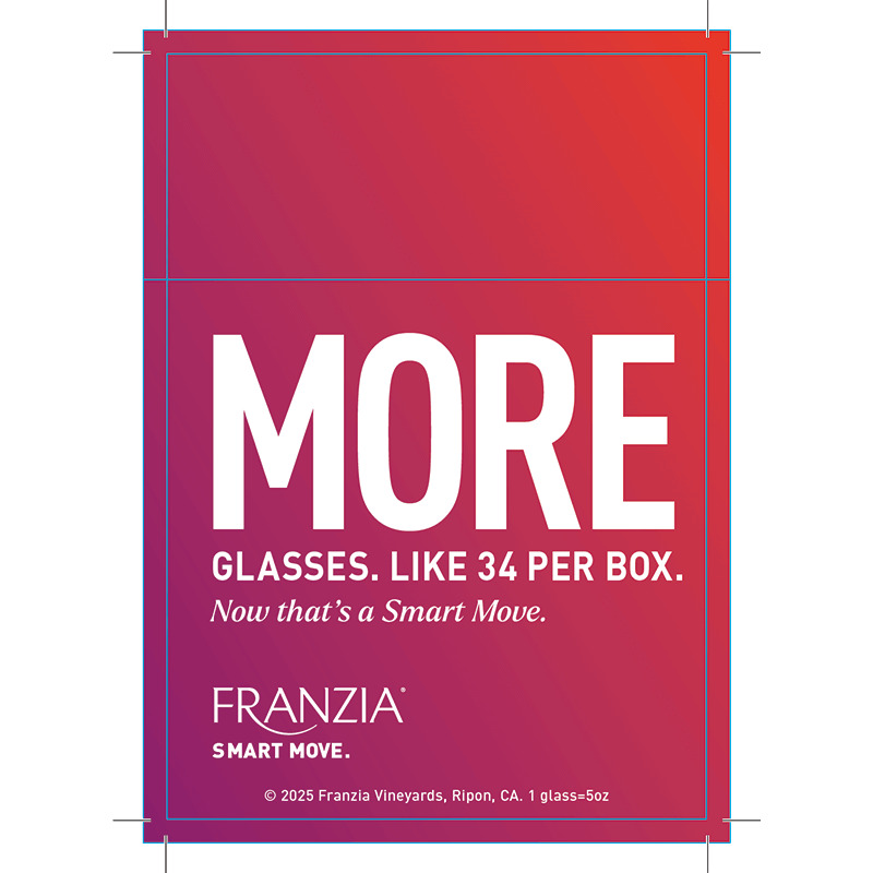 Franzia Smart Move Shelf Talker - Chillable Red