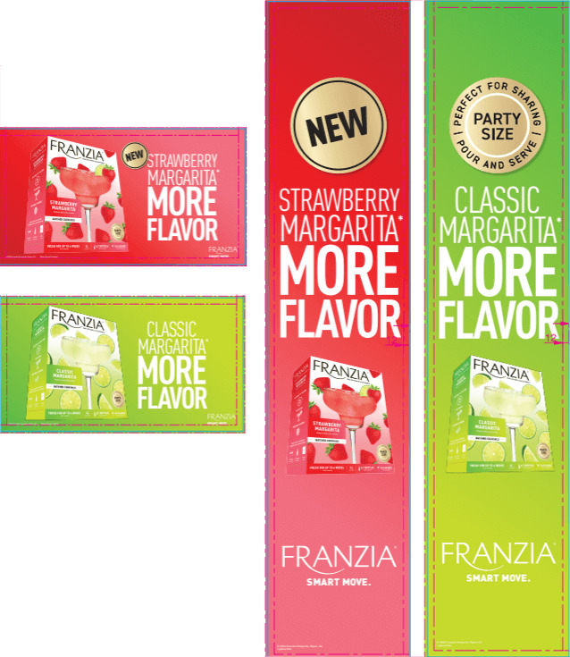 Franzia Strawberry Margarita Weekender Panels & Header Card Set