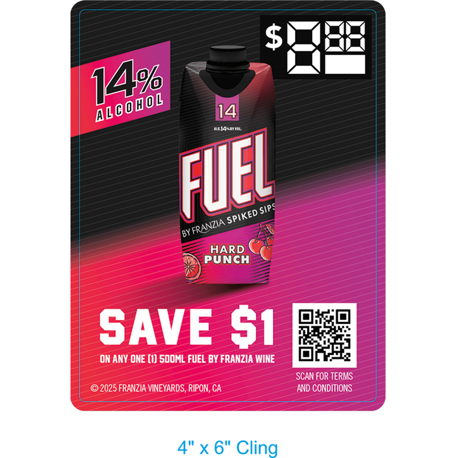 Fuel by Franzia Cooler Box Cling Coupon