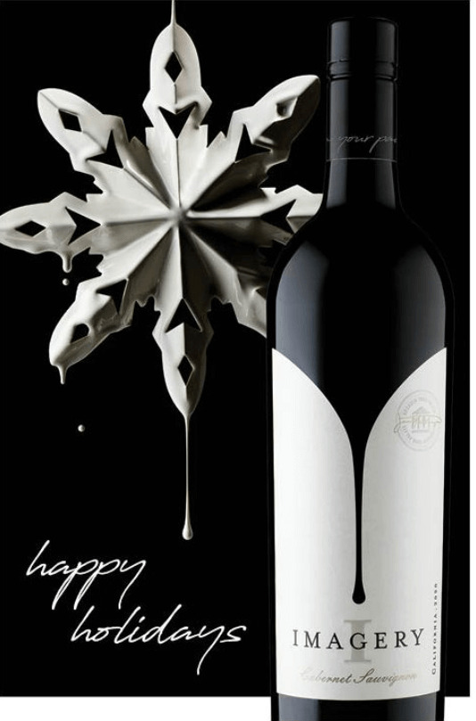 Imagery On-Prem Happy Holidays Card - Cabernet Sauvignon