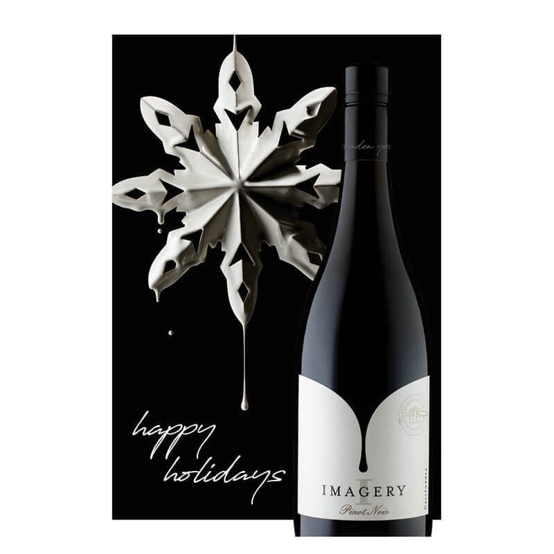 Imagery Happy Holidays Card - Pinot Noir