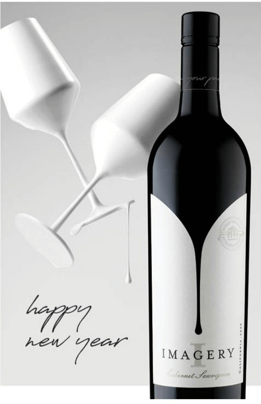 Imagery On-Prem New Years Card - Cabernet Sauvignon
