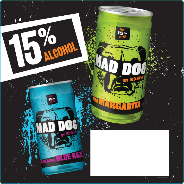 MAD DOG by MD 20/20 24" x 24" Vinyl Window Sign