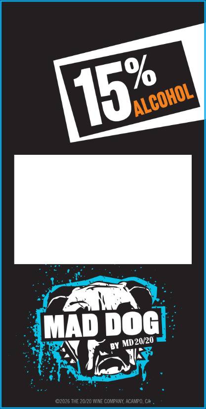 MAD DOG by MD 20/20 Cooler Cling - 2" x 4"