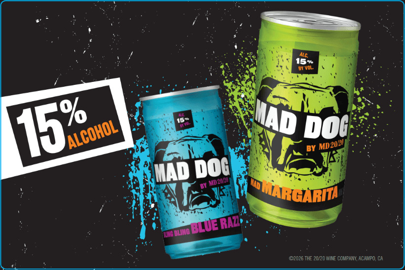 MAD DOG by MD 20/20 Cooler Door Cling - 4" x 6"
