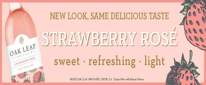 Oak Leaf Shelf Strip - Strawberry Rosé