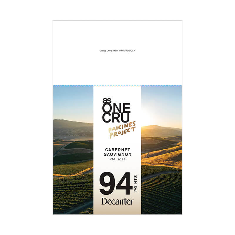 One Cru Decanter Scores Shelf Talker - Cabernet