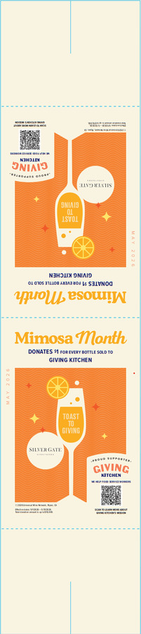 Silver Gate Mimosa Month Table Tent