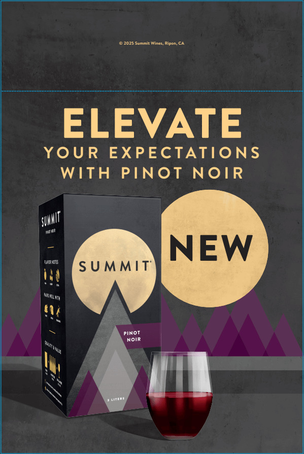 Summit Flow 2026 Double Sided Case Talker - Pinot Noir and Sauvignon Blanc