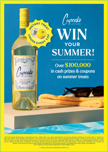 Cupcake Win Your Summer Menu Insert - Sauvignon Blanc