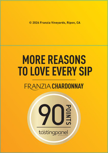 Franzia Tasting Panel Shelf Talker - Chardonnay