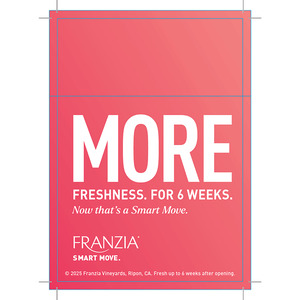 Franzia Smart Move Shelf Talker - Sunset Blush