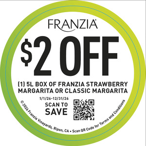Franzia Strawberry Margarita Round Sticker