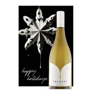 Imagery Happy Holidays Card - Chardonnay