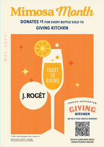 J. Roget Mimosa Month Menu Insert