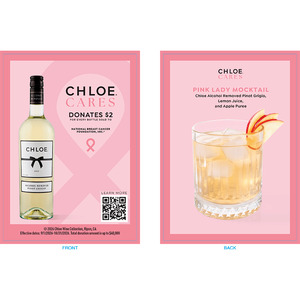 Chloe Cares Menu Insert - Alcohol Removed Pinot Grigio