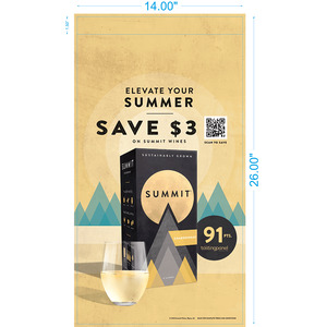 Summit Summer Savings Double Sided Case Talker - Chardonnay