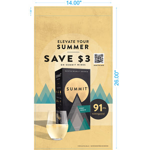 Summit Summer Savings Double Sided Case Talker - Pinot Grigio