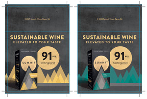Summit Flow 2026 Double Sided Shelf Talker - Chardonnay and Pinot Grigio